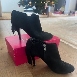 J Crew Suede Booties with Bow sz7